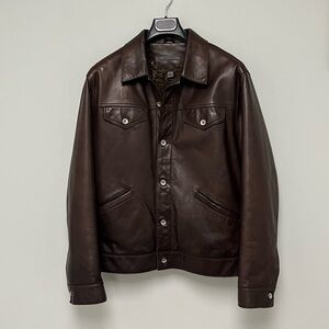 John Varvatos Shearling Trucker Jacket. Size EU 52 USA 42.
